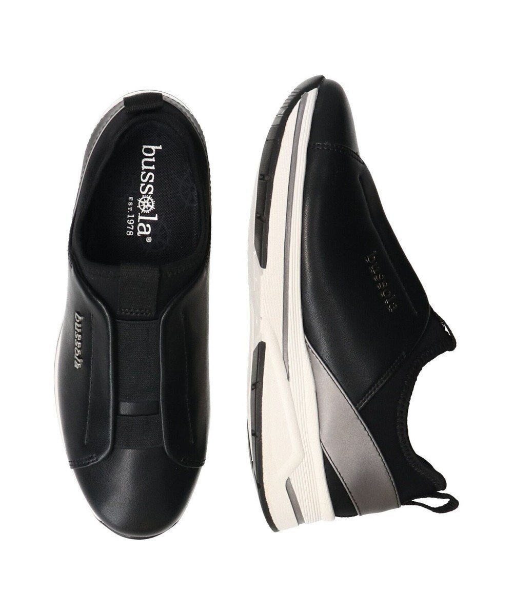 【インター ショシュール/INTER-CHAUSSURES】の【BUSSOLA】撥水スリッポンスニーカー インテリア・キッズ・メンズ・レディースファッション・服の通販 founy(ファニー) 　ファッション　Fashion　レディースファッション　Fashion for Women　抗菌　Antibacterial, Bacteria-Resistant　ストレッチ　Stretch, Stretchy Fabric　スニーカー　Sneakers, Trainers　バランス　Balance, Style Balance　フィット　Fit, Slim Fit　ライニング　Inner Lining, Inner Fabric, Lined　ラバー　Rubber, Rubber Sole　ブラックコンビ|ID: prp329100004671743 ipo3291000000033771324