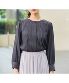 【ティアクラッセ/Tiaclasse】の【洗える】シアーピンタックブラウス チャコールグレー|ID: prp329100004671752 ipo3291000000033771356