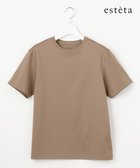 【23区/NIJYUSANKU】の【エステータ】スーピマコットン プレミアムジャージー 半袖Tシャツ ブラウン系|ID: prp329100004671765 ipo3291000000033771413