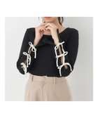 【アースミュージックアンドエコロジー/earth music&ecology】の袖リボンデザインプルオーバー 人気、トレンドファッション・服の通販 founy(ファニー) ファッション Fashion レディースファッション Fashion for Women トップス・カットソー Cut & Sew Tops シャツ・ブラウス・オフィスカジュアル Elegant Blouses & Button-Ups ロングTシャツ・Tシャツ Longline T-Shirts & Tees カジュアルプルオーバー・ニットトップス Pullovers & Knit Tops / Casual Pullovers カットソー・ベーシックTシャツ Cut-and-Sewn Tops / Stretch Tees & Basics カットソー Cut and Sewn Top スマート Smart, Elegant スリット Slit, Slit Detail デコルテ Décolleté, Neckline ポケット Pocket, Pocket Detail ラウンド Round, Round Neck リボン Ribbon, Bow 夏 Summer 春 Spring S/S・春夏 SS, Spring/Summer, Warm Season thumbnail Black|ID: prp329100004671772 ipo3291000000033771437