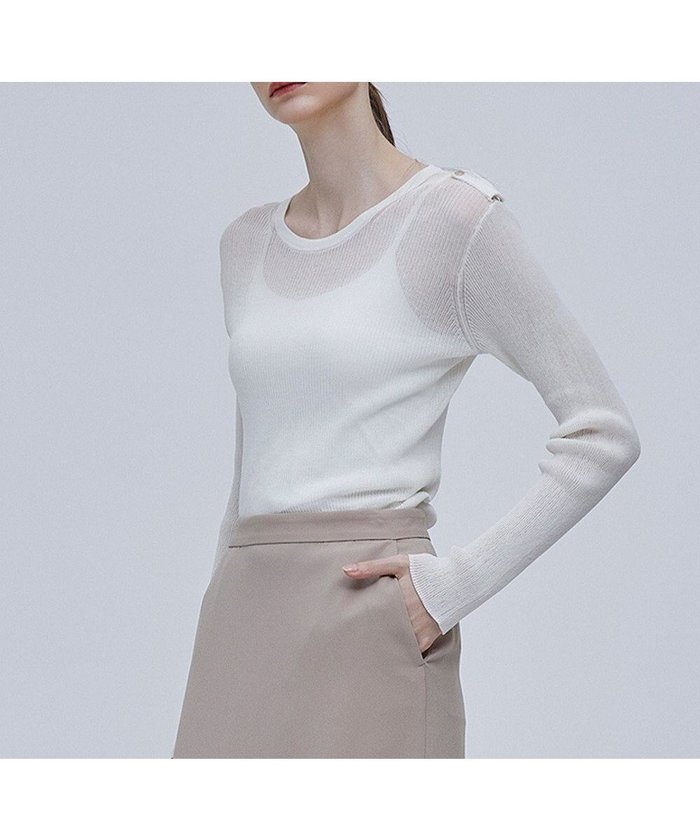 【ベイジ,/BEIGE,】のLIANE / リブニットトップス インテリア・キッズ・メンズ・レディースファッション・服の通販 founy(ファニー) https://founy.com/ ファッション Fashion レディースファッション Fashion for Women トップス・カットソー Cut & Sew Tops ニット Knit Tops & Sweaters インド Indian Textile インナー Innerwear コンパクト Compact, Small Size シアー Sheer, See-Through ジャケット Jacket, Outerwear セーター Sweater, Knitwear トレンド Trend, Trending Now 夏 Summer 春 Spring S/S・春夏 SS, Spring/Summer, Warm Season 洗える Machine Washable ビジネス 仕事 通勤 Business / Work / Commuting 長袖 Long Sleeve, Full Sleeve |ID: prp329100004671789 ipo3291000000033771481