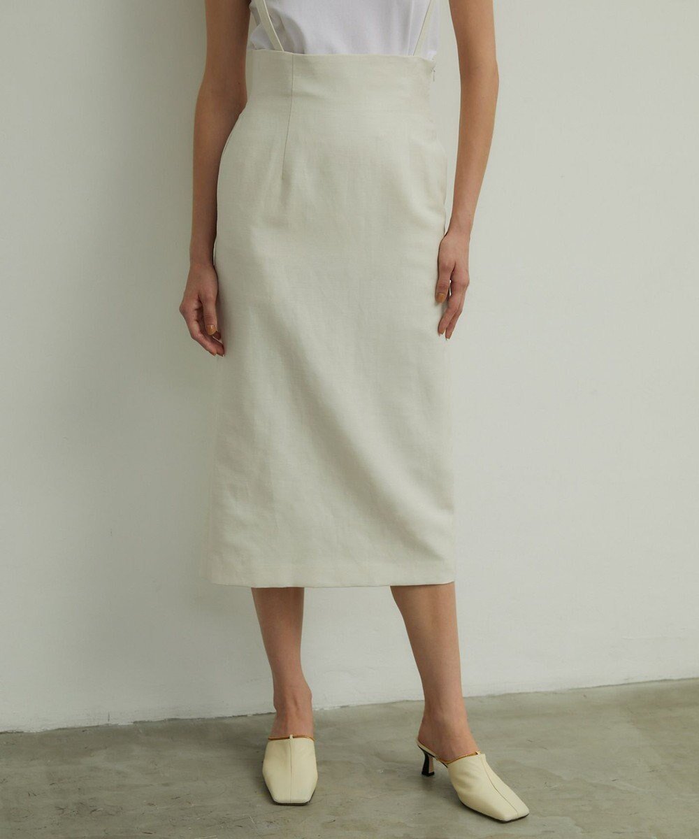 【ベイジ,/BEIGE,】の【Precious 6月号掲載】CLAUDE / Iラインスカート 人気、トレンドファッション・服の通販 founy(ファニー) 　雑誌掲載アイテム　Magazine Picks & Fashion Features　ファッション雑誌　Fashion Magazines　プレシャス　Precious　ファッション　Fashion　レディースファッション　Fashion for Women　スカート　Skirts　6月号　June Issue, Jun. Edition　エレガント 上品　Elegant　サスペンダー　Suspenders, Braces　シンプル　Simple, Minimal　スラックス　Slacks, Dress Pants　ペンシル　Pencil, Pencil Skirt　メンズ　Men's, Menswear　リネン　Linen, Linen Fabric　ビジネス 仕事 通勤　Business / Work / Commuting　夏　Summer　春　Spring　S/S・春夏　SS, Spring/Summer, Warm Season　雑誌　Magazine, Fashion Magazine　 other-1|ID: prp329100004671797 ipo3291000000034283998
