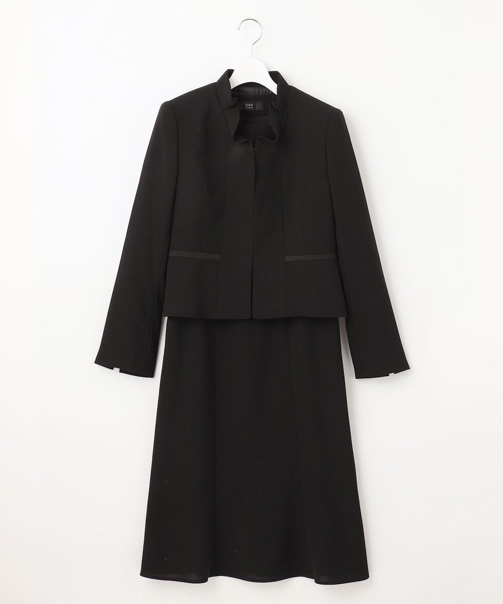 【自由区 FORMAL/JIYU-KU FORMAL】の【襟華やか】エレガント ジャケット+ワンピース 人気、トレンドファッション・服の通販 founy(ファニー) 　ファッション　Fashion　レディースファッション　Fashion for Women　アウター　Coat / Outerwear Collection　レディースジャケット・軽アウター　Jackets　スーツ　Business Suits & Workwear　スーツジャケット・オフィスブレザー　Suit Jackets / Blazers　スーツセット・2点セット・レディーススーツ　Suit Sets / 2-Piece Suits / Office Suit Sets　アンサンブル　Ensemble Set　エレガント 上品　Elegant　シンプル　Simple, Minimal　ジャケット　Jacket, Outerwear　スーツ　Suit, Formalwear　セットアップ　Set-Up, Coordinated Outfit　フリル　Frill, Ruffle　夏　Summer　S/S・春夏　SS, Spring/Summer, Warm Season　A/W・秋冬　Autumn/Winter　 other-1|ID: prp329100004671975 ipo3291000000034286032