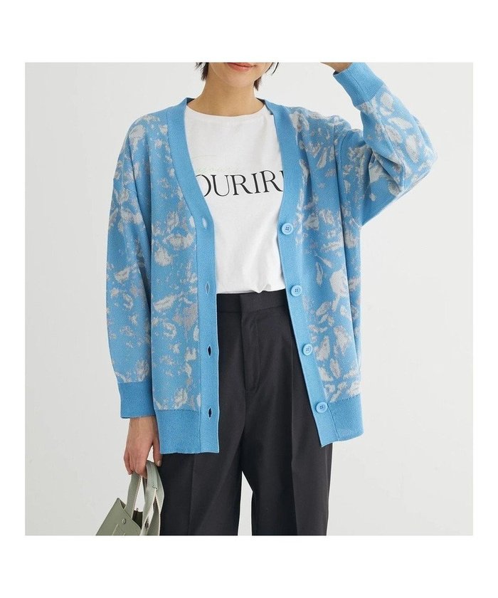 【グリーンパークス/Green Parks】のニュアンス柄ニットカーディガン インテリア・キッズ・メンズ・レディースファッション・服の通販 founy(ファニー) https://founy.com/ ファッション Fashion レディースファッション Fashion for Women トップス・カットソー Cut & Sew Tops ニット Knit Tops & Sweaters カーディガン・羽織り Layered Style Cardigans カーディガン Cardigan, Knitwear ジャカード／ジャガード Jacquard, Woven Pattern ポケット Pocket, Pocket Detail ミックス Mix, Mixed Style 夏 Summer 春 Spring S/S・春夏 SS, Spring/Summer, Warm Season |ID: prp329100004671987 ipo3291000000034286091