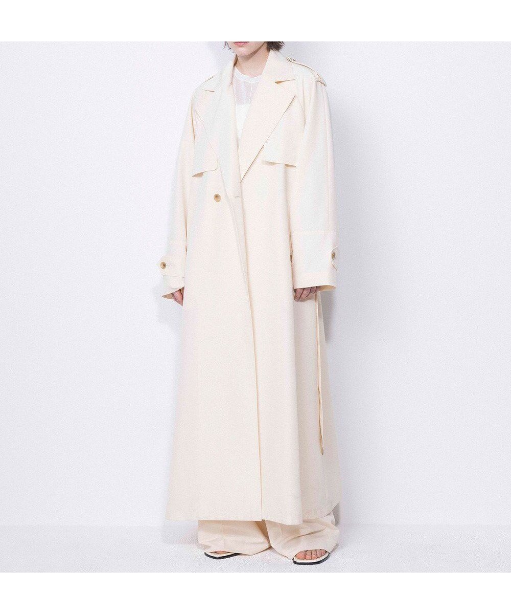 【ネイヴ/NAVE】の【ReNAVE・セットアップ可/撥水加工/防シワ】ポリエステルタッサー コート インテリア・キッズ・メンズ・レディースファッション・服の通販 founy(ファニー)  ファッション Fashion レディースファッション Fashion for Women アウター Coat / Outerwear Collection コート・ロングコート・ピーコート Long Coats, Peacoats & More レディースジャケット・軽アウター Jackets トレンチコート / 春秋の定番アウター Trench Coats 春 Spring 軽量 Lightweight, Ultra Light ジャケット Jacket, Outerwear セットアップ Set-Up, Coordinated Outfit S/S・春夏 SS, Spring/Summer, Warm Season 夏 Summer アイボリー系|ID: prp329100004672051 ipo3291000000034286316