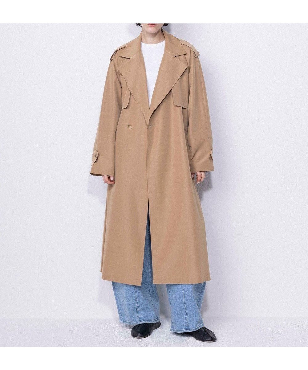 【ネイヴ/NAVE】の【ReNAVE・セットアップ可/撥水加工/防シワ】ポリエステルタッサー コート インテリア・キッズ・メンズ・レディースファッション・服の通販 founy(ファニー)  ファッション Fashion レディースファッション Fashion for Women アウター Coat / Outerwear Collection コート・ロングコート・ピーコート Long Coats, Peacoats & More レディースジャケット・軽アウター Jackets トレンチコート / 春秋の定番アウター Trench Coats 春 Spring 軽量 Lightweight, Ultra Light ジャケット Jacket, Outerwear セットアップ Set-Up, Coordinated Outfit S/S・春夏 SS, Spring/Summer, Warm Season 夏 Summer キャメル系|ID: prp329100004672051 ipo3291000000034286318