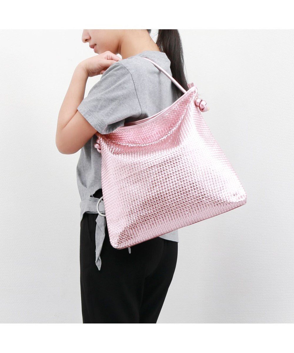【アンビリオン/UNBILLION】のペルケ perche / レザーメッシュ1本手結びトート インテリア・キッズ・メンズ・レディースファッション・服の通販 founy(ファニー) ファッション Fashion レディースファッション Fashion for Women バッグ Bags おすすめ Recommended / Our Picks フィット Fit, Slim Fit メッシュ Mesh, Net Fabric モチーフ Motif, Design Theme 春 Spring 財布 Wallet, Purse ビジネス 仕事 通勤 Business / Work / Commuting 雑誌 Magazine, Fashion Magazine ピンク|ID: prp329100004672076 ipo3291000000034284547