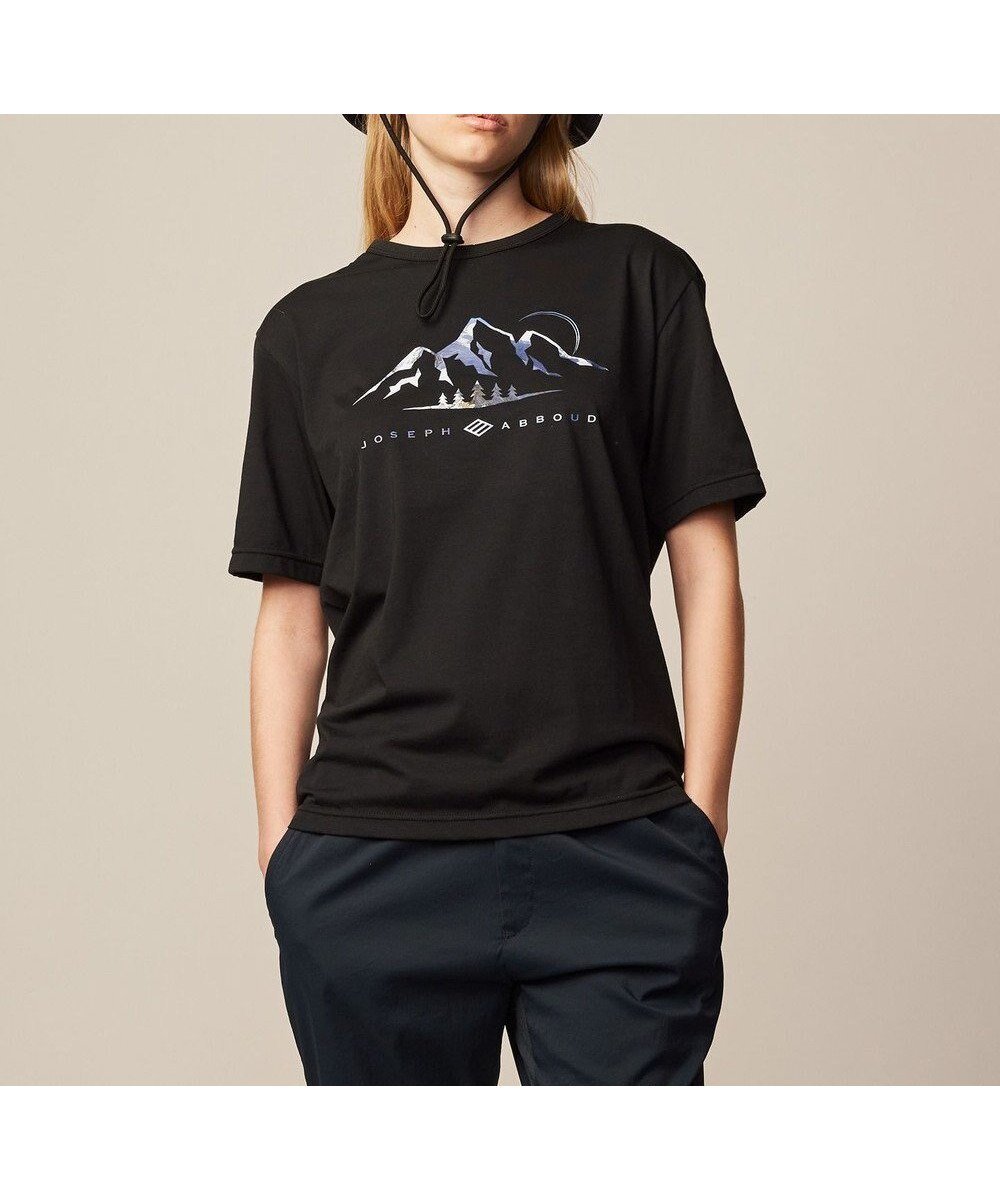 【ジョセフ アブード マウンテン/JOSEPH ABBOUD MOUNTAIN】の【サスティナブル素材】37.5リサイクル天竺Tシャツ インテリア・キッズ・メンズ・レディースファッション・服の通販 founy(ファニー) 　ファッション　Fashion　レディースファッション　Fashion for Women　トップス・カットソー　Cut & Sew Tops　シャツ・ブラウス・オフィスカジュアル　Elegant Blouses & Button-Ups　ロングTシャツ・Tシャツ　Longline T-Shirts & Tees　カットソー・ベーシックTシャツ　Cut-and-Sewn Tops / Stretch Tees & Basics　カットソー　Cut and Sewn Top　プリント　Print, Printed Pattern　夏　Summer　春　Spring　S/S・春夏　SS, Spring/Summer, Warm Season　ブラック系|ID: prp329100004672302 ipo3291000000033773221