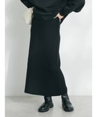 【クラフトスタンダードブティック/CRAFT STANDARD BOUTIQUE】のアンチピリングリブニットスカート Black|ID: prp329100004672307 ipo3291000000033773241
