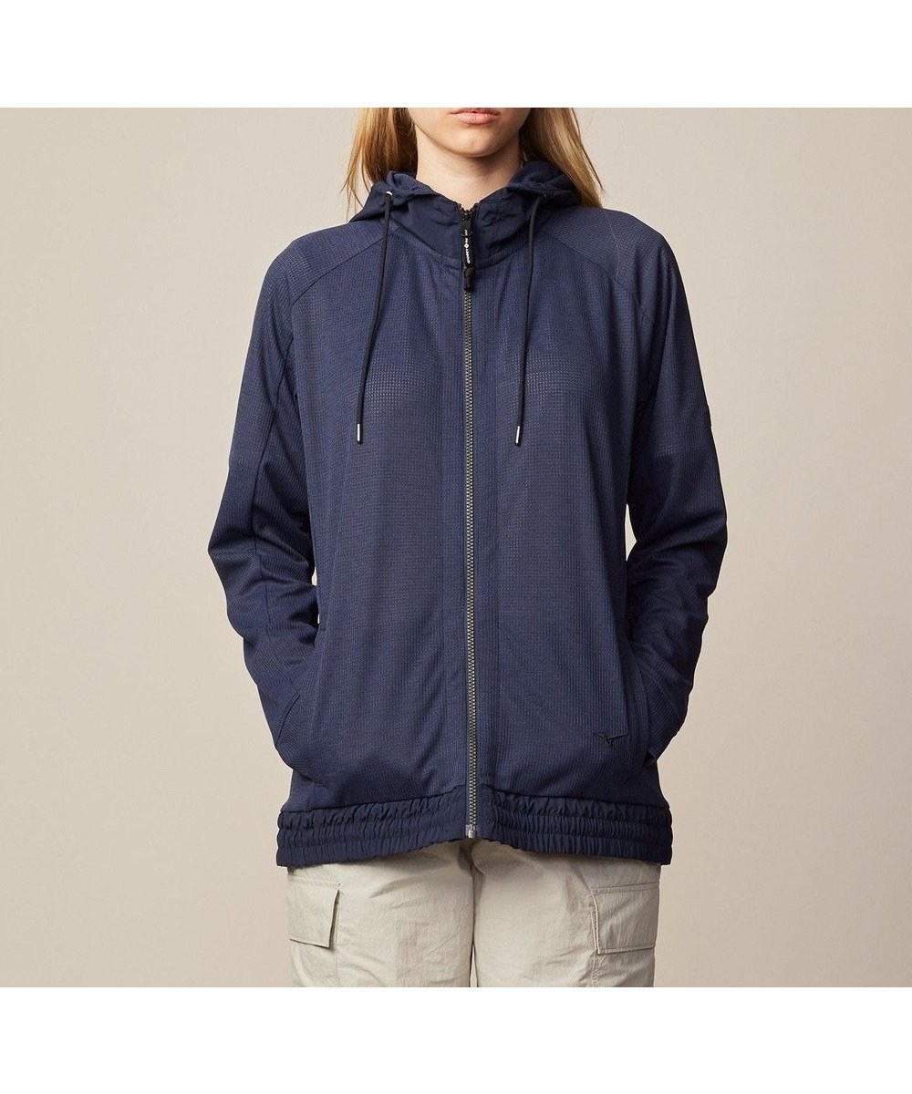 【ジョセフ アブード マウンテン/JOSEPH ABBOUD MOUNTAIN】の【吸水速乾/通気性/ライナードッキング対応】ミズノコラボ DRY AEROFLOW パーカー インテリア・キッズ・メンズ・レディースファッション・服の通販 founy(ファニー) 　ファッション　Fashion　レディースファッション　Fashion for Women　トップス・カットソー　Cut & Sew Tops　レディースパーカー・カジュアルフーディー　Casual Hoodies & Sweatshirts　春　Spring　吸水　Absorbent, Quick-Dry　スポーツ　Sports, Activewear　スリーブ　Sleeve, Long Sleeve / Short Sleeve　ドッキング　Docking, Mixed Material　ドット　Polka Dot, Dot Pattern　パーカー　Hoodie, Parka　フロント　Front, Front Design　メッシュ　Mesh, Net Fabric　ライナー　Liner, Inner Layer　S/S・春夏　SS, Spring/Summer, Warm Season　夏　Summer　ネイビー系|ID: prp329100004672326 ipo3291000000034911097