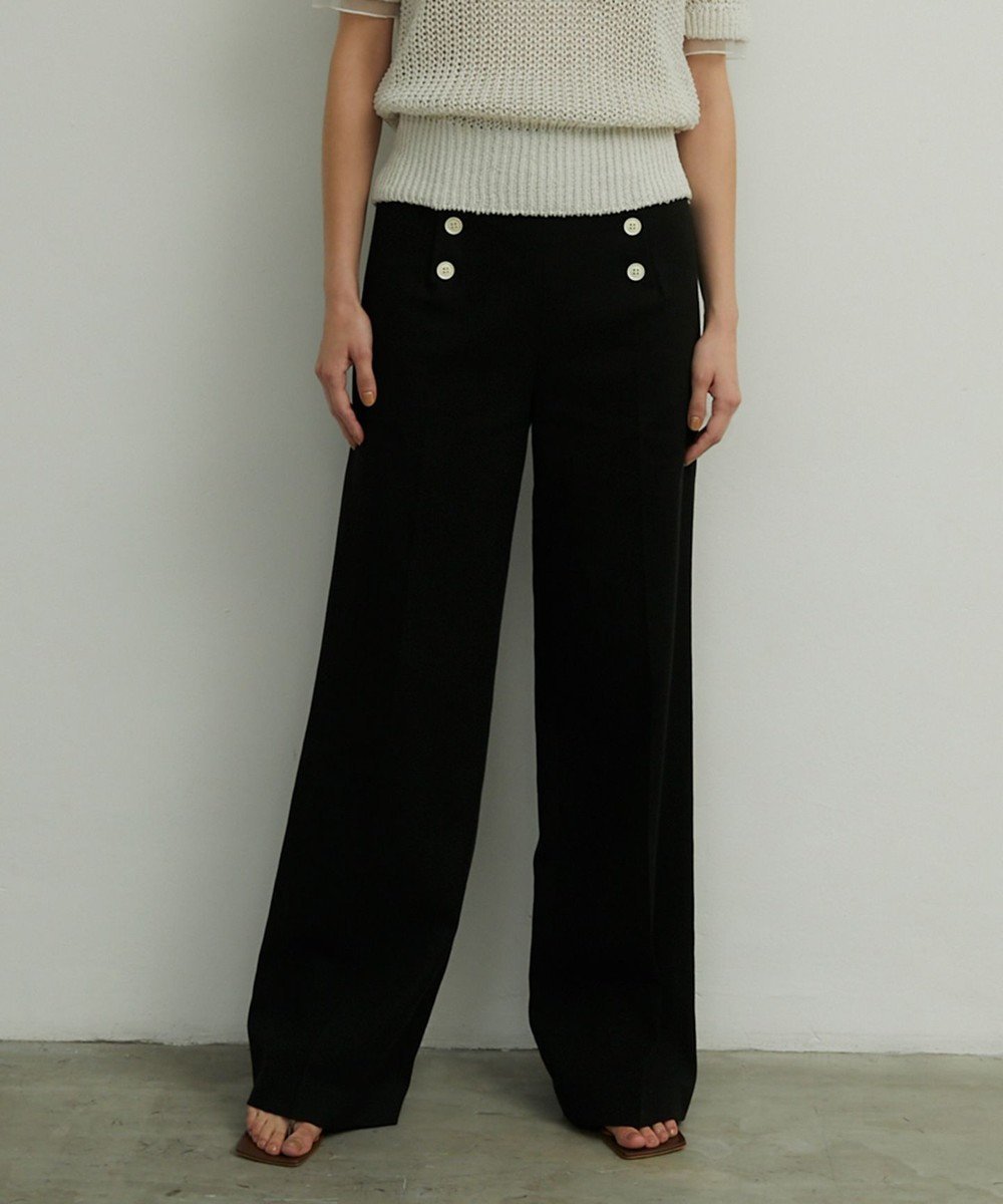【ベイジ,/BEIGE,】のMARC / マリンパンツ インテリア・キッズ・メンズ・レディースファッション・服の通販 founy(ファニー) 　ファッション　Fashion　レディースファッション　Fashion for Women　パンツ　Pants & Trousers　おすすめ　Recommended / Our Picks　カットソー　Cut and Sewn Top　ジャケット　Jacket, Outerwear　ストレート　Straight, Straight Cut　マニッシュ　Mannish, Boyish　ワイド　Wide, Wide Fit　ビジネス 仕事 通勤　Business / Work / Commuting　夏　Summer　春　Spring　S/S・春夏　SS, Spring/Summer, Warm Season　無地　Plain, Solid Color　Black|ID: prp329100004672341 ipo3291000000033773393