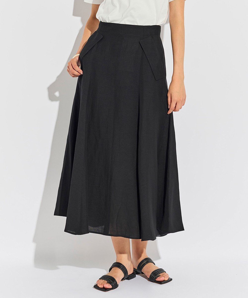 【ベイジ,/BEIGE,】の【CLUEL 5月号掲載】 BERNARD / フレアスカート インテリア・キッズ・メンズ・レディースファッション・服の通販 founy(ファニー) 　雑誌掲載アイテム　Magazine Picks & Fashion Features　ファッション雑誌　Fashion Magazines　クルーエル　CLUEL　ファッション　Fashion　レディースファッション　Fashion for Women　スカート　Skirts　Aライン・フレアスカート　A-Line & Flared Skirts　5月号　May Issue　カットソー　Cut and Sewn Top　フラップ　Flap, Flap Pocket　フレア　Flare, Flared　ブルゾン　Blouson, Bomber Jacket　ポケット　Pocket, Pocket Detail　ロング　Long, Long-Length　エレガント 上品　Elegant　夏　Summer　春　Spring　S/S・春夏　SS, Spring/Summer, Warm Season　雑誌　Magazine, Fashion Magazine　Black|ID: prp329100004672347 ipo3291000000034285864