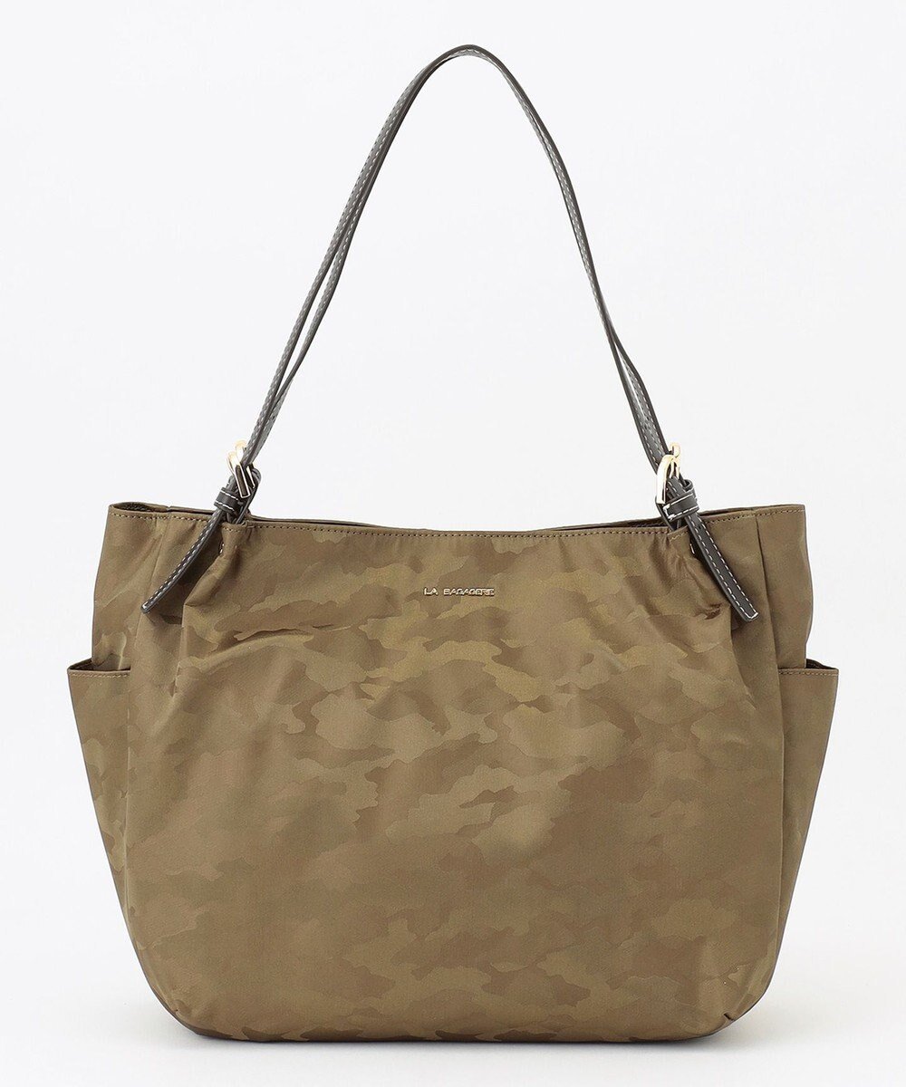 【ラ バガジェリー/LA BAGAGERIE】のシャドージャカード A4トートバッグ インテリア・キッズ・メンズ・レディースファッション・服の通販 founy(ファニー) 　ファッション　Fashion　レディースファッション　Fashion for Women　バッグ　Bags　エレガント 上品　Elegant　傘　Umbrella, Parasol　シャドー　Shadow, Subtle Pattern　ジャカード／ジャガード　Jacquard, Woven Pattern　スマート　Smart, Elegant　財布　Wallet, Purse　トラベル　Travel, Travel Gear　ハンカチ　Handkerchief, Hanky　ポケット　Pocket, Pocket Detail　ポーチ　Pouch, Small Case　リップ　Lip, Lip Motif　ビジネス 仕事 通勤　Business / Work / Commuting　カーキ|ID: prp329100004672404 ipo3291000000034286884