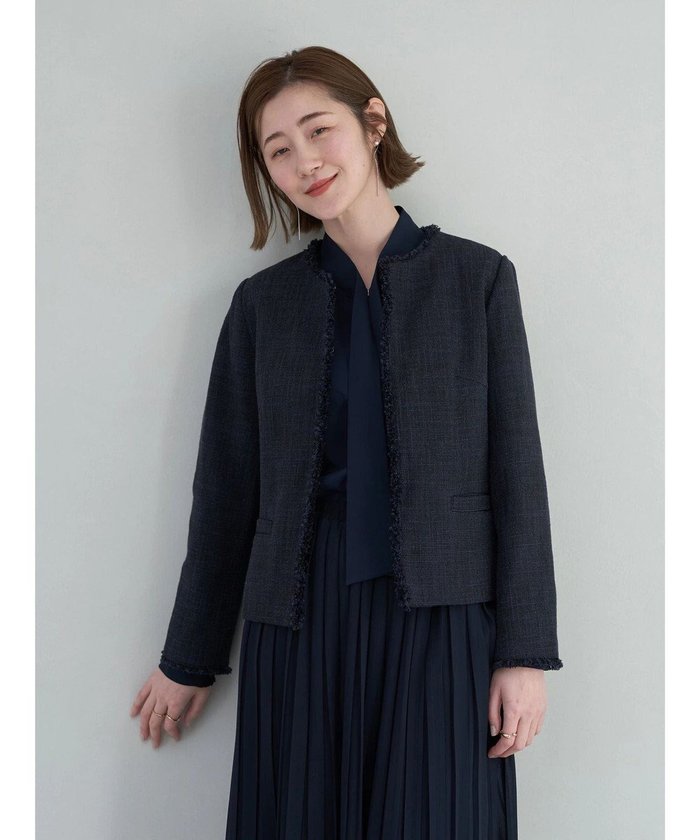 【イェッカ ヴェッカ/YECCA VECCA】のAS.ツイードジャケット インテリア・キッズ・メンズ・レディースファッション・服の通販 founy(ファニー) https://founy.com/ ファッション Fashion レディースファッション Fashion for Women アウター Coat / Outerwear Collection レディースジャケット・軽アウター Jackets ノーカラージャケット / シンプル上品コーデ Collarless Jackets ジャケット Jacket, Outerwear ツイード Twill, Twill Weave フリンジ Fringe, Tassel フロント Front, Front Design ポケット Pocket, Pocket Detail エレガント 上品 Elegant 夏 Summer 春 Spring S/S・春夏 SS, Spring/Summer, Warm Season |ID: prp329100004672430 ipo3291000000033773724