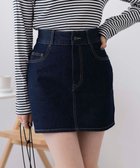 【ウィゴー/WEGO】の台形デニムミニスカート デニム濃色|ID: prp329100004672474 ipo3291000000034233634