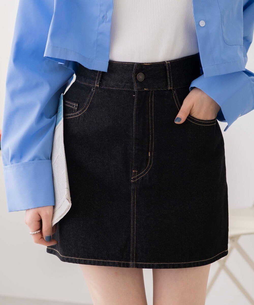 【ウィゴー/WEGO】の台形デニムミニスカート インテリア・キッズ・メンズ・レディースファッション・服の通販 founy(ファニー) ファッション Fashion レディースファッション Fashion for Women スカート Skirts デニムスカート・カジュアルスカート Denim Skirts ミニスカート Mini Skirts おすすめ Recommended / Our Picks ガーリー Girly, Feminine Style シンプル Simple, Minimal スウェット / スエット Sweatshirt, Sweatwear スマホ Smartphone, Mobile Device デニム Denim, Jeans Material フィット Fit, Slim Fit ミニスカート Mini Skirt, Short Skirt 台形 A-Line, Trapezoid Shape 夏 Summer 春 Spring S/S・春夏 SS, Spring/Summer, Warm Season ブラック|ID: prp329100004672474 ipo3291000000034233644