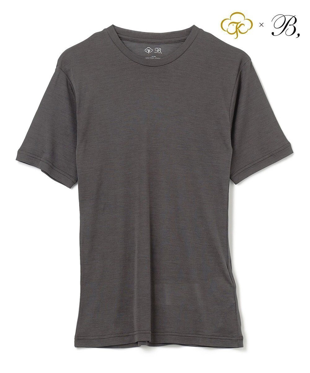 【ベイジ,/BEIGE,】のWashable Silk / Short Sleeve T ショートスリーブ T シャツ インテリア・キッズ・メンズ・レディースファッション・服の通販 founy(ファニー) 　ファッション　Fashion　レディースファッション　Fashion for Women　トップス・カットソー　Cut & Sew Tops　シャツ・ブラウス・オフィスカジュアル　Elegant Blouses & Button-Ups　ロングTシャツ・Tシャツ　Longline T-Shirts & Tees　カットソー・ベーシックTシャツ　Cut-and-Sewn Tops / Stretch Tees & Basics　春　Spring　洗える　Machine Washable　カットソー　Cut and Sewn Top　ショート　Short, Short Length　シルク　Silk, 100% Silk　スリーブ　Sleeve, Long Sleeve / Short Sleeve　S/S・春夏　SS, Spring/Summer, Warm Season　夏　Summer　charcoal|ID: prp329100004672523 ipo3291000000033774053