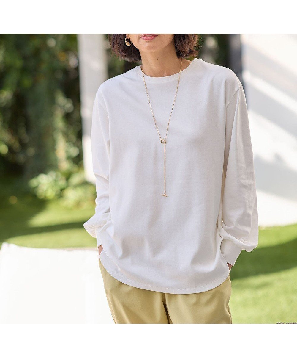 【エニー/ANY】のビューティベーシックロングTシャツ インテリア・キッズ・メンズ・レディースファッション・服の通販 founy(ファニー) 　ファッション　Fashion　レディースファッション　Fashion for Women　トップス・カットソー　Cut & Sew Tops　シャツ・ブラウス・オフィスカジュアル　Elegant Blouses & Button-Ups　ロングTシャツ・Tシャツ　Longline T-Shirts & Tees　カットソー・ベーシックTシャツ　Cut-and-Sewn Tops / Stretch Tees & Basics　おすすめ　Recommended / Our Picks　インナー　Innerwear　カットソー　Cut and Sewn Top　シンプル　Simple, Minimal　スリーブ　Sleeve, Long Sleeve / Short Sleeve　ベーシック　Basic, Essential　リラックス　Relax, Relaxed Fit　ロング　Long, Long-Length　人気　Popular, Best Seller　夏　Summer　定番　Standard, Basic Item　春　Spring　S/S・春夏　SS, Spring/Summer, Warm Season　オフ|ID: prp329100004672534 ipo3291000000033774088