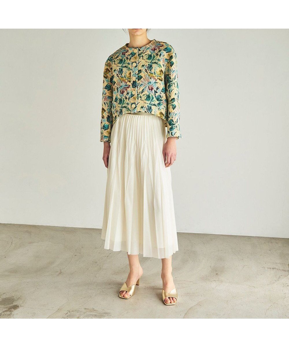 【グレース コンチネンタル/GRACE CONTINENTAL】のフラワージャガードノーカラージャケット 人気、トレンドファッション・服の通販 founy(ファニー) 　ファッション　Fashion　レディースファッション　Fashion for Women　アウター　Coat / Outerwear Collection　レディースジャケット・軽アウター　Jackets　ノーカラージャケット / シンプル上品コーデ　Collarless Jackets　ジャケット　Jacket, Outerwear　フラワー　Flower, Floral　フランス　France, French　夏　Summer　春　Spring　S/S・春夏　SS, Spring/Summer, Warm Season　 other-1|ID: prp329100004672565 ipo3291000000033774175