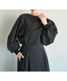 【ハッシュニュアンス/#Newans】の【撥水】ボートネックリラクシーシャツ ブラック|ID: prp329100004672595 ipo3291000000034649068