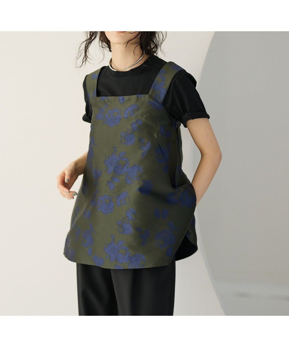 【ハッシュニュアンス/#Newans】のチュニックビスチェ インテリア・キッズ・メンズ・レディースファッション・服の通販 founy(ファニー) 　ファッション　Fashion　レディースファッション　Fashion for Women　トップス・カットソー　Cut & Sew Tops　ビスチェ　Bustiers & Corset Tops / Layered Bustier Style　サテン　Satin, Glossy Fabric　シアー　Sheer, See-Through　タンク　Tank Top, Sleeveless Top　エレガント 上品　Elegant　夏　Summer　春　Spring　S/S・春夏　SS, Spring/Summer, Warm Season　カーキフラワー|ID: prp329100004672600 ipo3291000000034286530