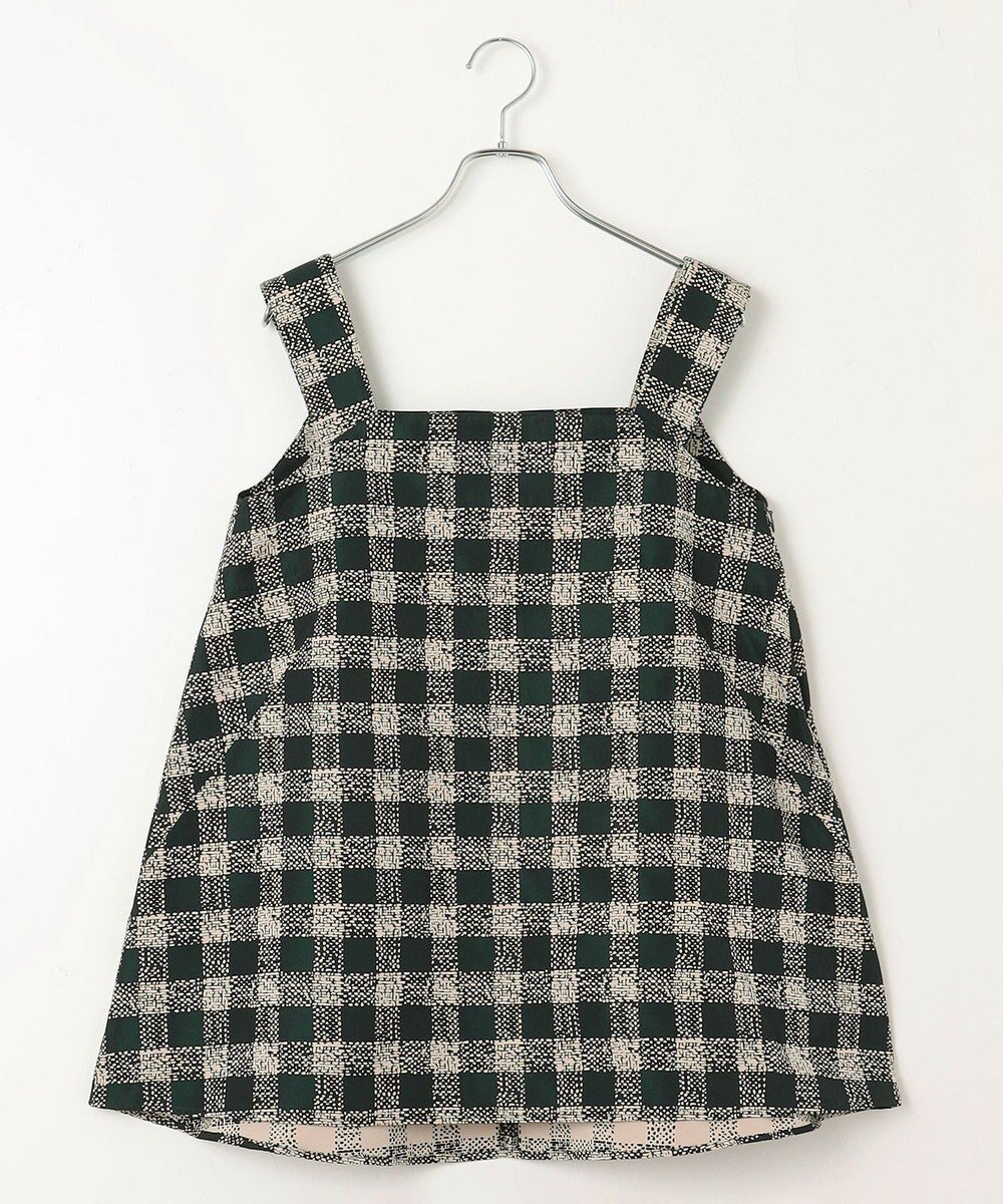 【ハッシュニュアンス/#Newans】のチュニックビスチェ インテリア・キッズ・メンズ・レディースファッション・服の通販 founy(ファニー) 　ファッション　Fashion　レディースファッション　Fashion for Women　トップス・カットソー　Cut & Sew Tops　ビスチェ　Bustiers & Corset Tops / Layered Bustier Style　サテン　Satin, Glossy Fabric　シアー　Sheer, See-Through　タンク　Tank Top, Sleeveless Top　エレガント 上品　Elegant　夏　Summer　春　Spring　S/S・春夏　SS, Spring/Summer, Warm Season　グリーンチェック|ID: prp329100004672600 ipo3291000000034286531