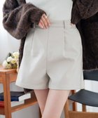 【ウィゴー/WEGO】のFレザータックショートパンツ ベージュその他|ID: prp329100004672615 ipo3291000000033774373