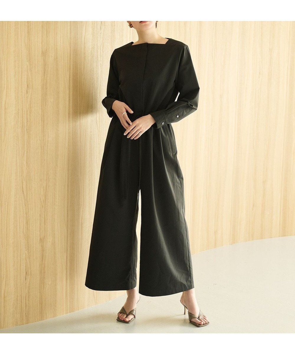 【ハッシュニュアンス/#Newans】のスクエアネックジャンプスーツ インテリア・キッズ・メンズ・レディースファッション・服の通販 founy(ファニー) ファッション Fashion レディースファッション Fashion for Women ワンピース Dresses オールインワン・ワンピース Dresses and Jumpsuits サロペット&オールインワン Dungarees & Jumpsuit Styles スクエア Square, Square Shape リボン Ribbon, Bow ヴィンテージ Vintage Style エレガント 上品 Elegant 夏 Summer 春 Spring S/S・春夏 SS, Spring/Summer, Warm Season ブラック|ID: prp329100004672628 ipo3291000000034286543