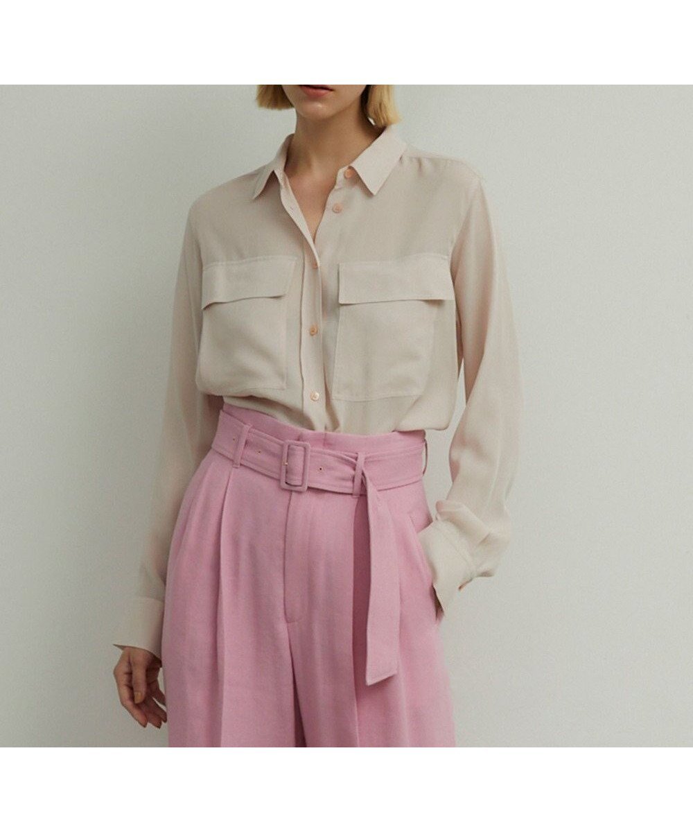 【ベイジ,/BEIGE,】のOLGA / シャーリングブラウス 人気、トレンドファッション・服の通販 founy(ファニー) 　ファッション　Fashion　レディースファッション　Fashion for Women　トップス・カットソー　Cut & Sew Tops　シャツ・ブラウス・オフィスカジュアル　Elegant Blouses & Button-Ups　おすすめ　Recommended / Our Picks　インナー　Innerwear　ウォッシャブル　Machine Washable　エレガント 上品　Elegant　シャーリング　Shirring, Ruched　シルク　Silk, 100% Silk　ジャケット　Jacket, Outerwear　セレモニー　Ceremony　デニム　Denim, Jeans Material　ドレープ　Drape, Draping Fabric　フロント　Front, Front Design　ポケット　Pocket, Pocket Detail　ヨーク　Yoke, Yoke Design　リラックス　Relax, Relaxed Fit　ビジネス 仕事 通勤　Business / Work / Commuting　夏　Summer　春　Spring　S/S・春夏　SS, Spring/Summer, Warm Season　羽織　Haori, Light Jacket　 other-1|ID: prp329100004672652 ipo3291000000034273524