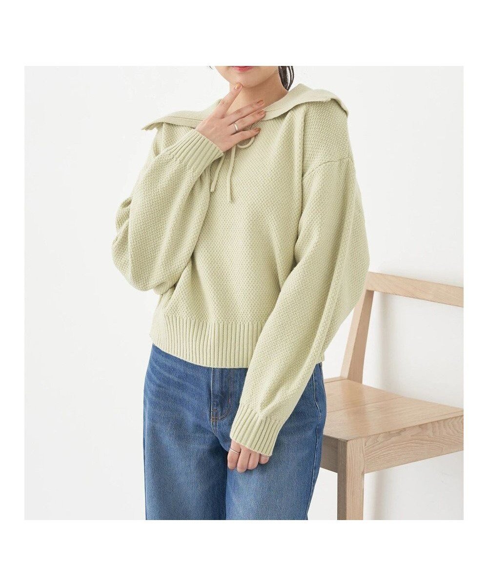 【アースミュージックアンドエコロジー/earth music&ecology】のBIG襟ニットプルオーバー 人気、トレンドファッション・服の通販 founy(ファニー) 　ファッション　Fashion　レディースファッション　Fashion for Women　トップス・カットソー　Cut & Sew Tops　ニット　Knit Tops & Sweaters　カジュアルプルオーバー・ニットトップス　Pullovers & Knit Tops / Casual Pullovers　セーター　Sweater, Knitwear　ポケット　Pocket, Pocket Detail　夏　Summer　春　Spring　S/S・春夏　SS, Spring/Summer, Warm Season　 other-1|ID: prp329100004672711 ipo3291000000033774789