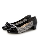 【リズ ラフィーネ/Riz raffinee】のRiz raffinee 【3E】バックルリボンモチーフパンプス ブラックキジ|ID: prp329100004672732 ipo3291000000034287740