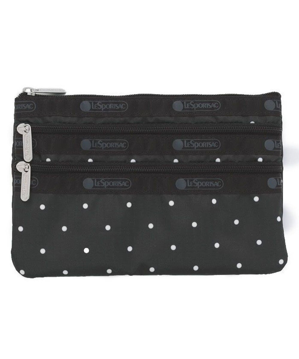 【レスポートサック/LeSportsac】の3ZIP COSMETIC/プティドット 人気、トレンドファッション・服の通販 founy(ファニー) 　ファッション　Fashion　レディースファッション　Fashion for Women　ミニ財布・二つ折り財布　Wallets & Card Cases　ポーチ&ミニバッグ　Pouches & Mini Bags　シンプル　Simple, Minimal　スリム　Slim, Slim Fit　ドット　Polka Dot, Dot Pattern　フラット　Flat, Flat Shoes　ベーシック　Basic, Essential　ポケット　Pocket, Pocket Detail　ポーチ　Pouch, Small Case　モノトーン　Monotone, Black and White　旅行　Travel　財布　Wallet, Purse　 other-1|ID: prp329100004672776 ipo3291000000033775028