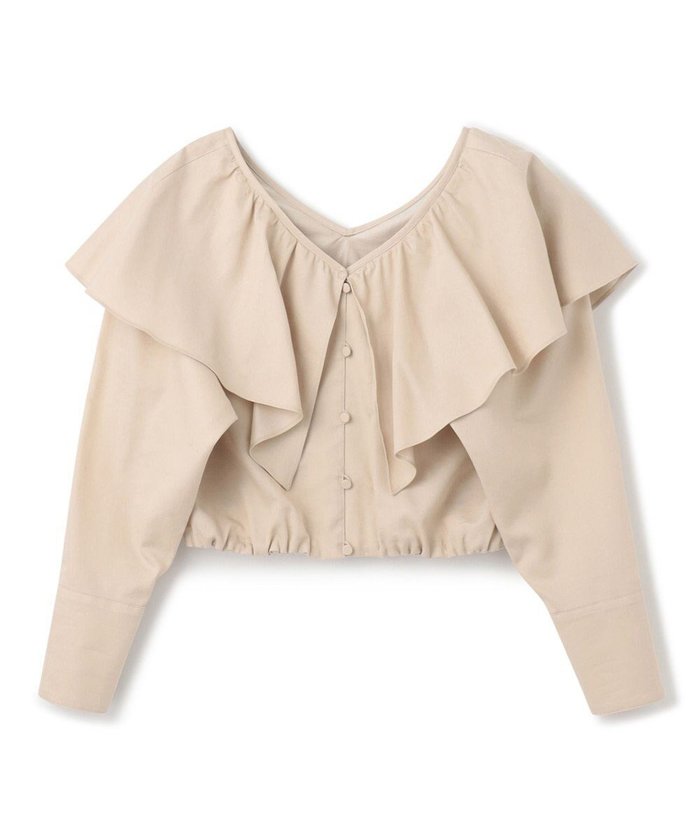 【アンクレイヴ/uncrave】の【手洗い可】シャンブレー ラッフル ブラウス(uncrave WHITE) インテリア・キッズ・メンズ・レディースファッション・服の通販 founy(ファニー) https://founy.com/ ファッション Fashion レディースファッション Fashion for Women トップス・カットソー Cut & Sew Tops シャツ・ブラウス・オフィスカジュアル Elegant Blouses & Button-Ups 春 Spring ギャザー Gathered, Ruffled シャンブレー Chambray, Denim-Like Fabric セットアップ Set-Up, Coordinated Outfit デニム Denim, Jeans Material ドレープ Drape, Draping Fabric フロント Front, Front Design ラッフル Ruffle, Frill S/S・春夏 SS, Spring/Summer, Warm Season 夏 Summer エレガント 上品 Elegant |ID: prp329100004672837 ipo3291000000033775271