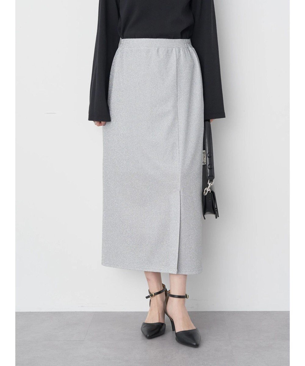 【アースミュージックアンドエコロジー/earth music&ecology】のラメナロースカート インテリア・キッズ・メンズ・レディースファッション・服の通販 founy(ファニー) 　ファッション　Fashion　レディースファッション　Fashion for Women　スカート　Skirts　スリット　Slit, Slit Detail　ポケット　Pocket, Pocket Detail　夏　Summer　春　Spring　S/S・春夏　SS, Spring/Summer, Warm Season　Silver|ID: prp329100004673040 ipo3291000000034274116