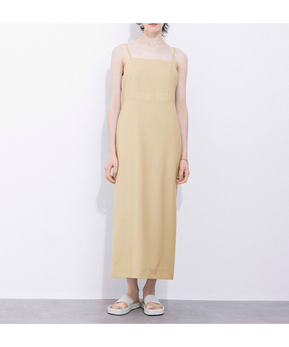 【ネイヴ/NAVE】の【Nave・セットアップ可】ウールポリエステルツイルキャミドレス インテリア・キッズ・メンズ・レディースファッション・服の通販 founy(ファニー) 　ファッション　Fashion　レディースファッション　Fashion for Women　ワンピース　Dresses　フォーマル・パーティードレス・結婚式用ドレス　Elegant & Casual Dresses　春　Spring　カットソー　Cut and Sewn Top　キャミソール　Camisole, Spaghetti Strap Top　シアー　Sheer, See-Through　シリコン　Silicone, Silicone Material　ジャケット　Jacket, Outerwear　ストレート　Straight, Straight Cut　セットアップ　Set-Up, Coordinated Outfit　ドレス　Dress, One-Piece　ベスト　Vest, Waistcoat　ポケット　Pocket, Pocket Detail　ラップ　Wrap, Wrap Design　S/S・春夏　SS, Spring/Summer, Warm Season　おすすめ　Recommended / Our Picks　夏　Summer　ベージュ系|ID: prp329100004673052 ipo3291000000034178261