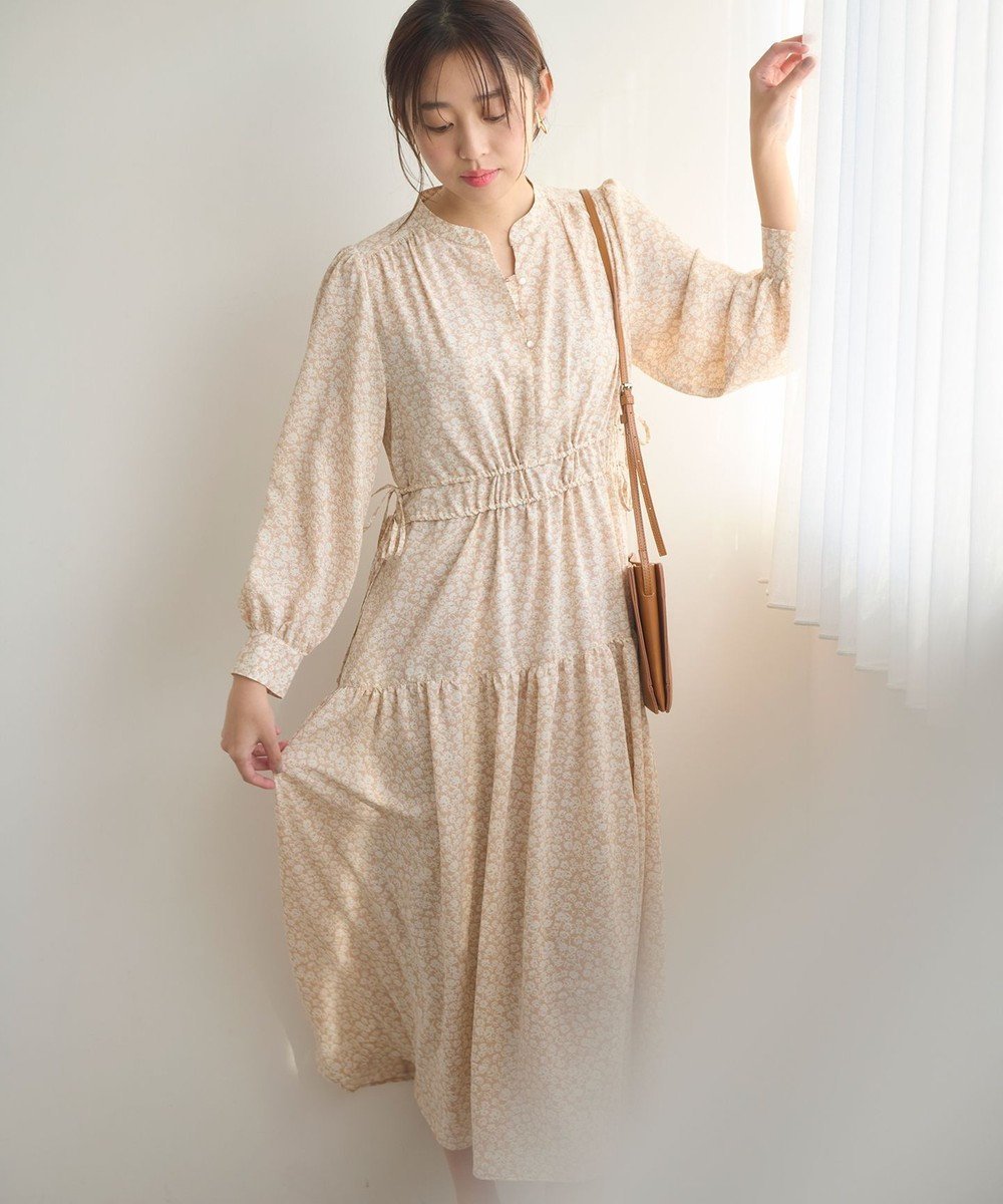 【フェルゥ/Feroux】の【洗える】フラワープリントドロスト ワンピース インテリア・キッズ・メンズ・レディースファッション・服の通販 founy(ファニー) ファッション Fashion レディースファッション Fashion for Women ワンピース Dresses スリット Slit, Slit Detail フラワー Flower, Floral プリント Print, Printed Pattern 人気 Popular, Best Seller 夏 Summer 春 Spring S/S・春夏 SS, Spring/Summer, Warm Season 洗える Machine Washable 防寒 Cold Protection, Winter-Ready ピンク系|ID: prp329100004673058 ipo3291000000034365608