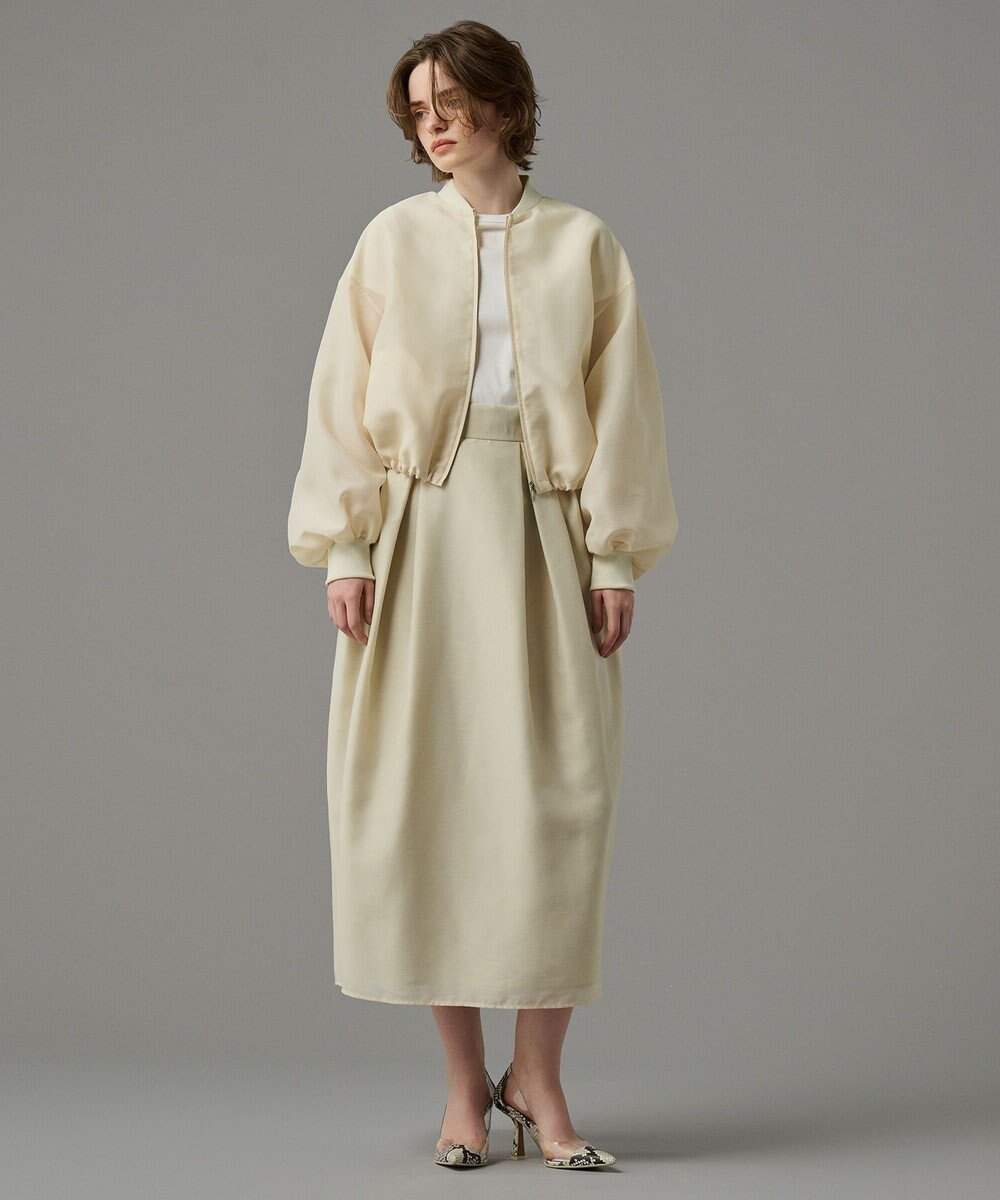 【アンクレイヴ/uncrave】の【手洗い可】シャイニー シアー コクーンスカート(uncrave STANDARD) 人気、トレンドファッション・服の通販 founy(ファニー) 　ファッション　Fashion　レディースファッション　Fashion for Women　スカート　Skirts　オーガンジー　Organza Fabric　シアー　Sheer, See-Through　シャイニー　Shiny, Glossy Finish　ブルゾン　Blouson, Bomber Jacket　夏　Summer　S/S・春夏　SS, Spring/Summer, Warm Season　A/W・秋冬　Autumn/Winter　雑誌　Magazine, Fashion Magazine　 other-1|ID: prp329100004673061 ipo3291000000033776114