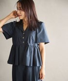 【ハッシュニュアンス/#Newans】の【セレモニーにも】オープンカラーペプラムブラウス 人気、トレンドファッション・服の通販 founy(ファニー) ファッション Fashion レディースファッション Fashion for Women トップス・カットソー Cut & Sew Tops シャツ・ブラウス・オフィスカジュアル Elegant Blouses & Button-Ups ギャザー Gathered, Ruffled クラシカル Classical, Vintage-Inspired クラシック Classic, Timeless Style スリーブ Sleeve, Long Sleeve / Short Sleeve セレモニー Ceremony ペプラム Peplum, Flared Hem 夏 Summer 春 Spring S/S・春夏 SS, Spring/Summer, Warm Season 洗える Machine Washable thumbnail ネイビー|ID: prp329100004673131 ipo3291000000034287503