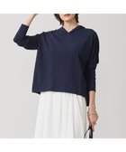 【アイシービー/iCB】の【洗える】 ヴィスコースワイド デザインニットプルオーバー ネイビー系|ID: prp329100004673133 ipo3291000000033776403