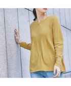 【ティアクラッセ/Tiaclasse】の【洗える】リブ切り替えフレアニットトップス イエロー|ID: prp329100004673152 ipo3291000000034544771