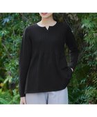 【ティアクラッセ/Tiaclasse】の【洗える】リブ切り替えフレアニットトップス ブラック|ID: prp329100004673152 ipo3291000000034544773