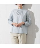 【ジェイ プレス/J.PRESS】の【洗える】BEZ VEGA ストライプ フリルネック ブラウス スカイブルー系1|ID: prp329100004673214 ipo3291000000033776700