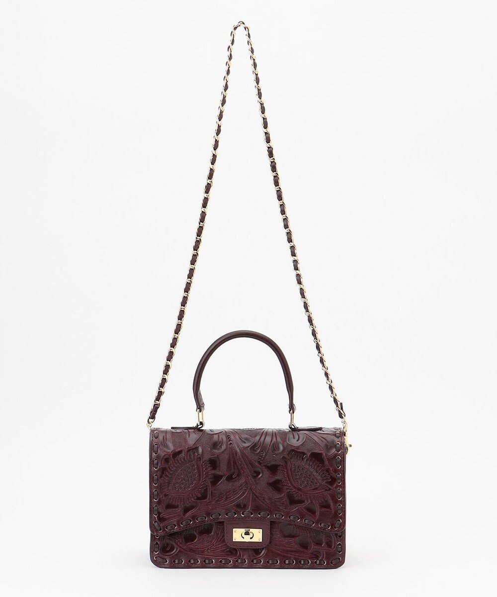 【グレース コンチネンタル/GRACE CONTINENTAL】のHandleChainBag インテリア・キッズ・メンズ・レディースファッション・服の通販 founy(ファニー) 　ファッション　Fashion　レディースファッション　Fashion for Women　バッグ　Bags　ヴィンテージ　Vintage Style　クラシカル　Classical, Vintage-Inspired　定番　Standard, Basic Item　ハンド　Hand, Handmade　ベーシック　Basic, Essential　ラップ　Wrap, Wrap Design　ボルドー|ID: prp329100004673243 ipo3291000000034274597