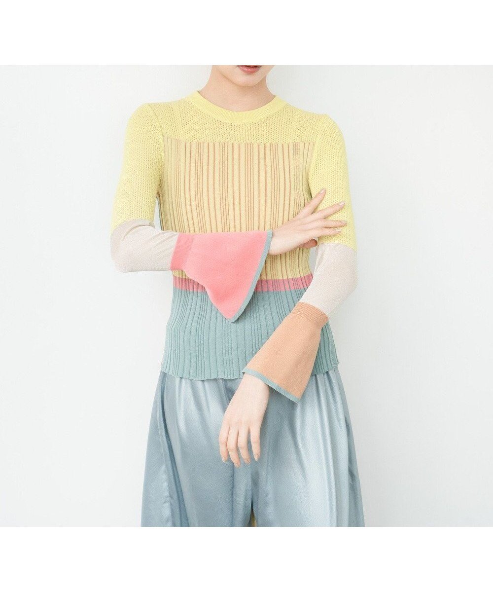 【コキュウ/COQ】のCACTUS カラーブロックリブニット 人気、トレンドファッション・服の通販 founy(ファニー) ファッション Fashion レディースファッション Fashion for Women トップス・カットソー Cut & Sew Tops ニット Knit Tops & Sweaters 春 Spring カラフル Colorful Design コレクション Collection, Seasonal Line ストレッチ Stretch, Stretchy Fabric スリット Slit, Slit Detail セーター Sweater, Knitwear バランス Balance, Style Balance ブロック Block, Solid Block Pattern メッシュ Mesh, Net Fabric モチーフ Motif, Design Theme S/S・春夏 SS, Spring/Summer, Warm Season 犬 Dog 夏 Summer other-1|ID: prp329100004673249 ipo3291000000034274616