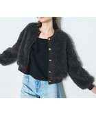 【グレース コンチネンタル/GRACE CONTINENTAL】のフェイクファーニットカーディガン チャコール|ID: prp329100004673311 ipo3291000000034288634