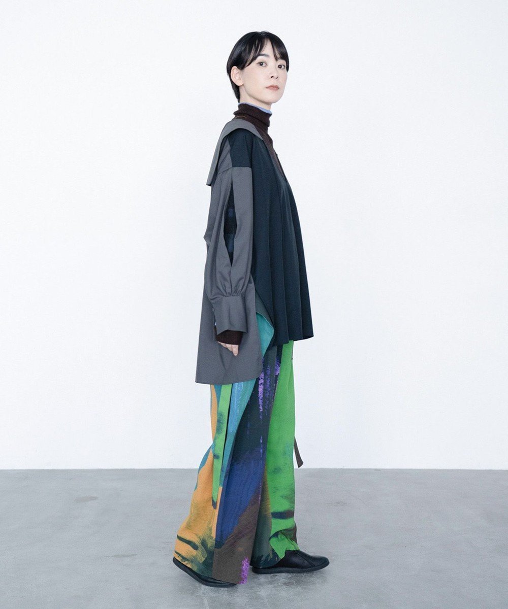 【コキュウ/COQ】の2WAY REVER2 前後2WAYパンツ インテリア・キッズ・メンズ・レディースファッション・服の通販 founy(ファニー) ファッション Fashion レディースファッション Fashion for Women パンツ Pants & Trousers コレクション Collection, Seasonal Line バランス Balance, Style Balance プリント Print, Printed Pattern ワイド Wide, Wide Fit A/W・秋冬 Autumn/Winter S/S・春夏 SS, Spring/Summer, Warm Season 犬 Dog 夏 Summer ブラック|ID: prp329100004673323 ipo3291000000034632089