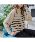 【ティアクラッセ/Tiaclasse】の【洗える】モックネックジャガードニットプルオーバー ボーダー|ID: prp329100004673327 ipo3291000000033777118