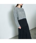 【グレース コンチネンタル/GRACE CONTINENTAL】のアルパカメッシュニットトップ グレー|ID: prp329100004673339 ipo3291000000033777162