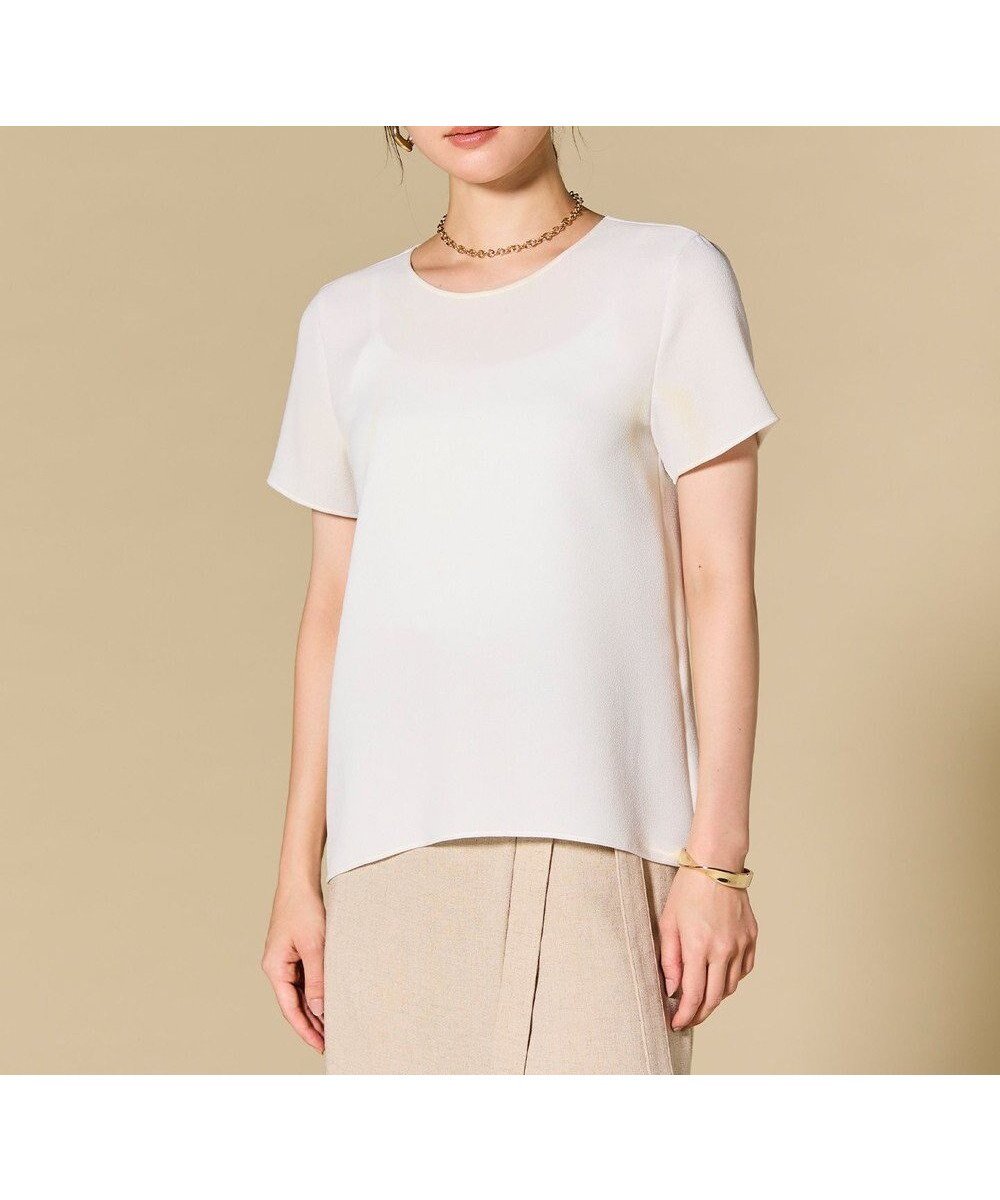 【ベイジ,/BEIGE,】のSHELBY / ハーフスリーブブラウス インテリア・キッズ・メンズ・レディースファッション・服の通販 founy(ファニー) 　ファッション　Fashion　レディースファッション　Fashion for Women　トップス・カットソー　Cut & Sew Tops　シャツ・ブラウス・オフィスカジュアル　Elegant Blouses & Button-Ups　インナー　Innerwear　エレガント 上品　Elegant　カッティング　Cutting Detail　カーディガン　Cardigan, Knitwear　ジャケット　Jacket, Outerwear　セレモニー　Ceremony　フラット　Flat, Flat Shoes　人気　Popular, Best Seller　ビジネス 仕事 通勤　Business / Work / Commuting　半袖　Short Sleeve, Half Sleeve　夏　Summer　定番　Standard, Basic Item　S/S・春夏　SS, Spring/Summer, Warm Season　A/W・秋冬　Autumn/Winter　White|ID: prp329100004673355 ipo3291000000036255260