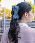 【ティアクラッセ/Tiaclasse】のコーデュロイリボンヘアクリップ ブルー|ID: prp329100004673417 ipo3291000000035714771